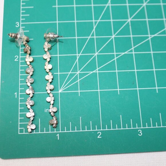 Crystal Drop Earrings Silver - Picture 6 of 6